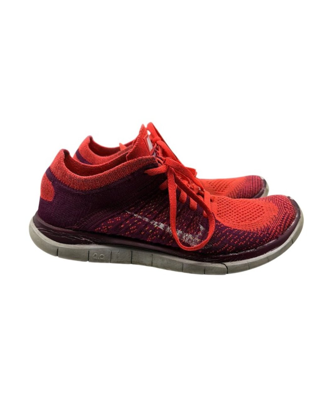 Nike Free Flyknit 4.0 Orange & Purple Women's Running Shoes Size 7